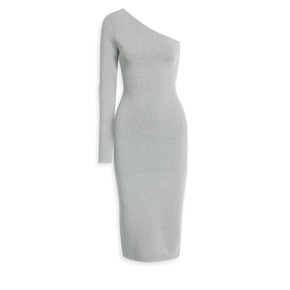 Victoria Beckham VB Body metallic one-sleeve dress size US 4